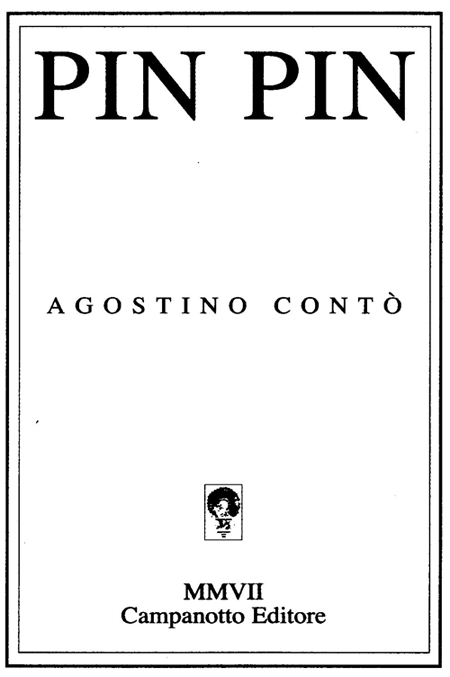 Agostino Contò: Copertina del libro PIN PIN