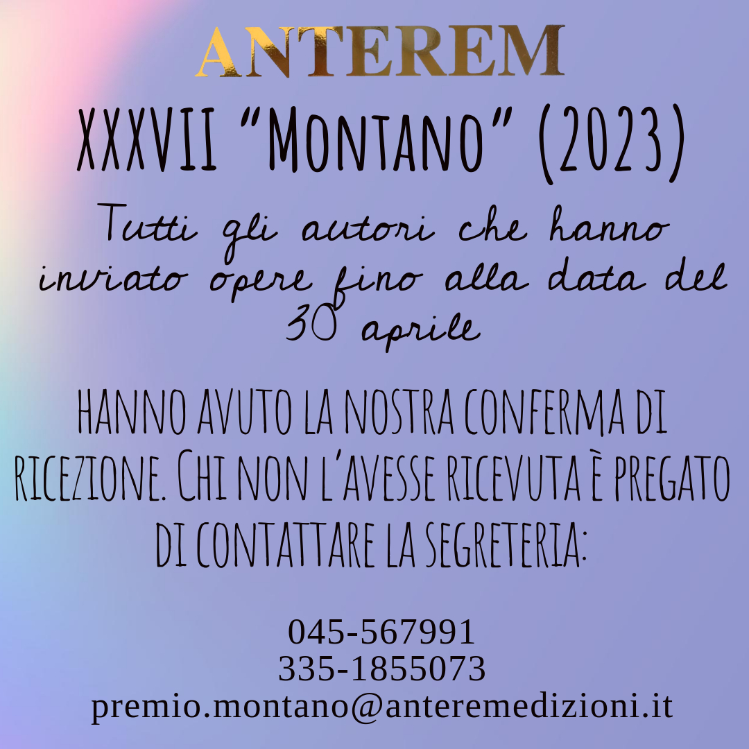 37^ Premio Lorenzo Montano
