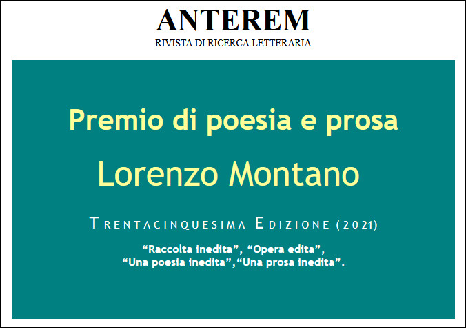 Premio Lorenzo Montano XXXV