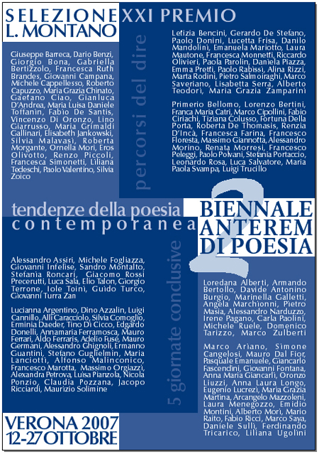 Biennale Anterem: Manifesto selezione poeti
