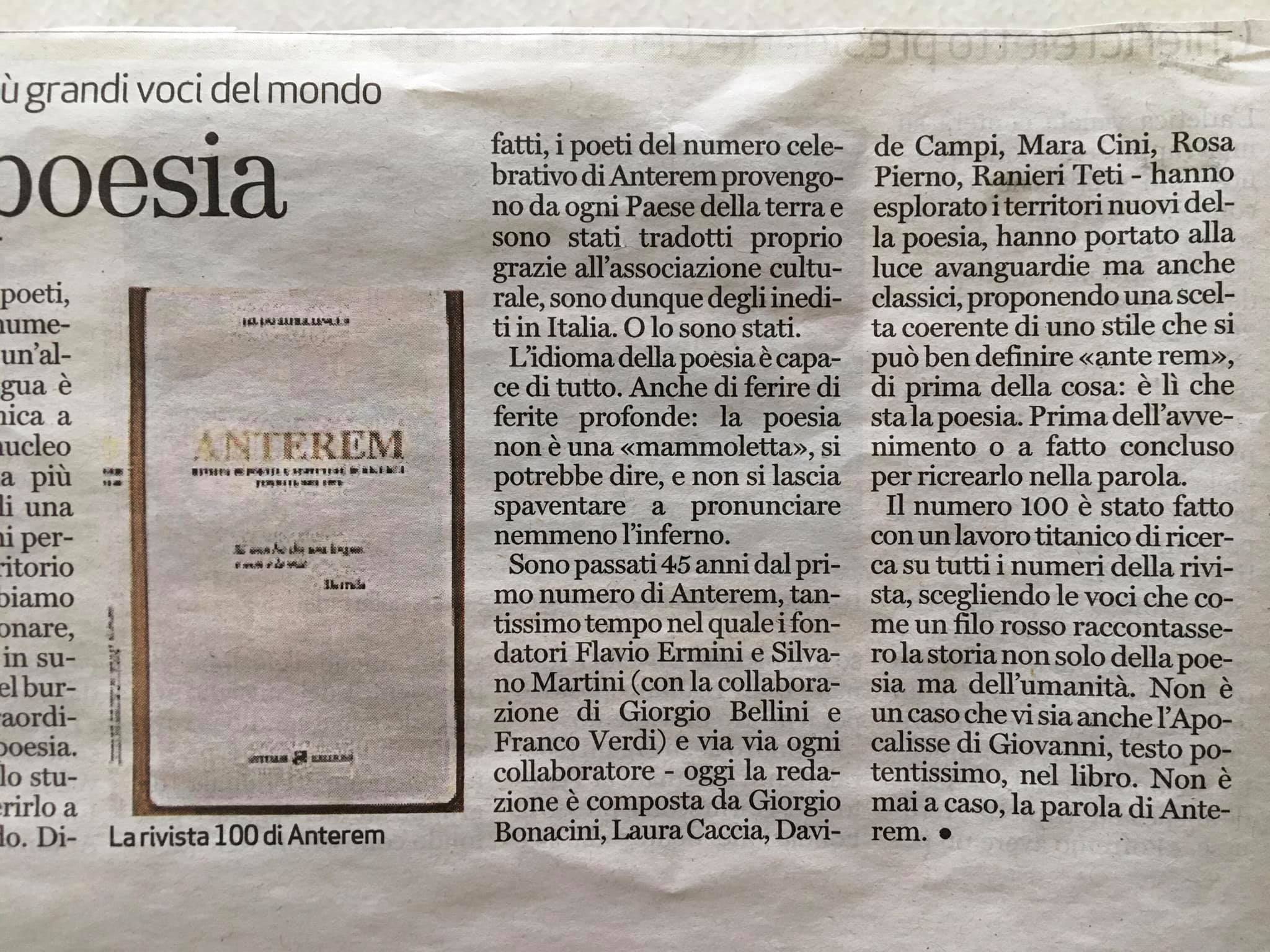 Daniela Andreis per Anterem 100, (Arena del 22 marzo 2021)