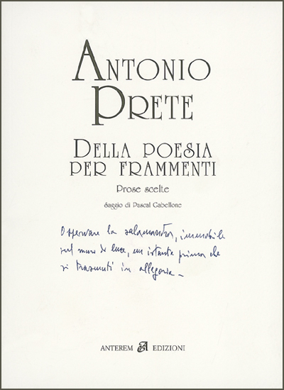 Della poesia per frammenti