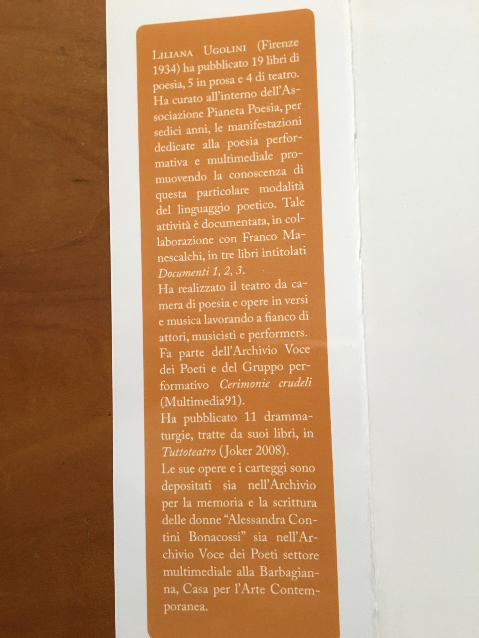 Liliana Ugolini, La marionetta vivente
