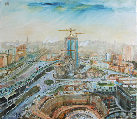Moscow-city under construct