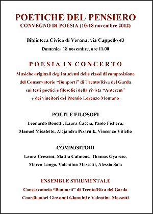 Convegno di Anterem: Poetiche del pensiero