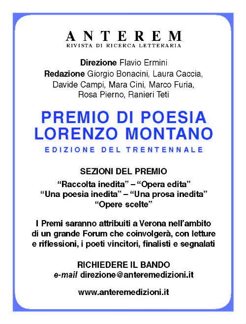 Trentennale del premio Lorenzo Montano