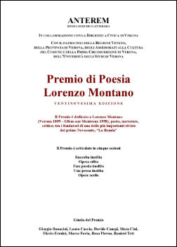 Locandina del Premio Lorenzo Montano XXIX edizione